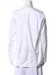 R13 V-Neck Long Sleeve Button-Up Top