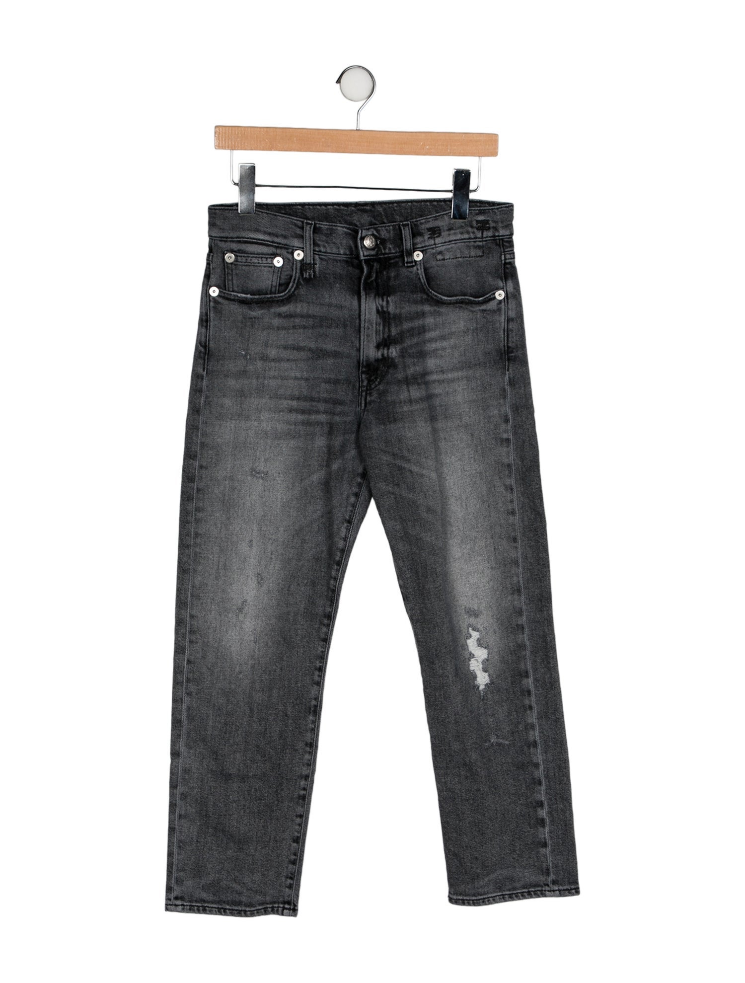 R13 Mid-Rise Straight Leg Jeans