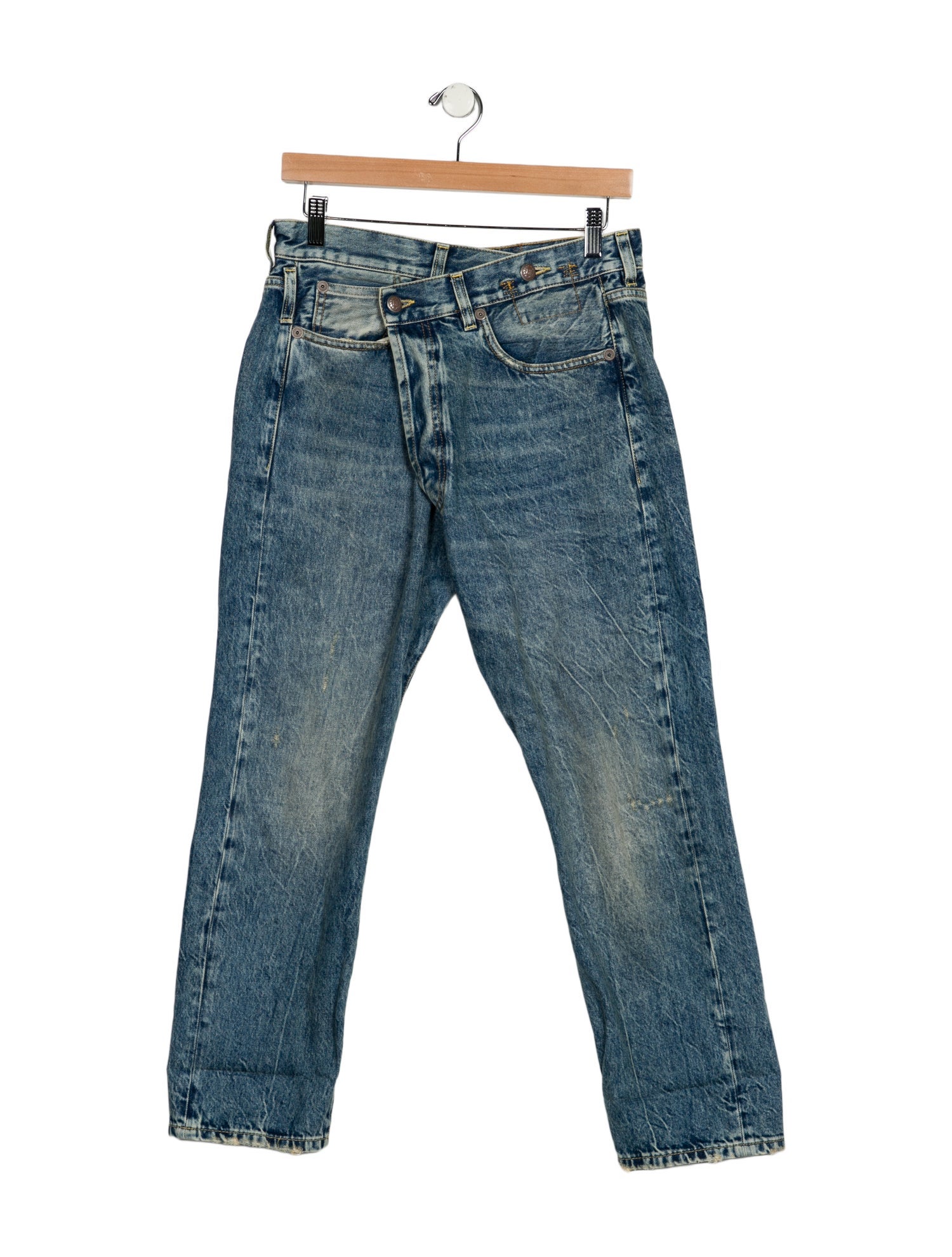 R13 High-Rise Straight Leg Jeans