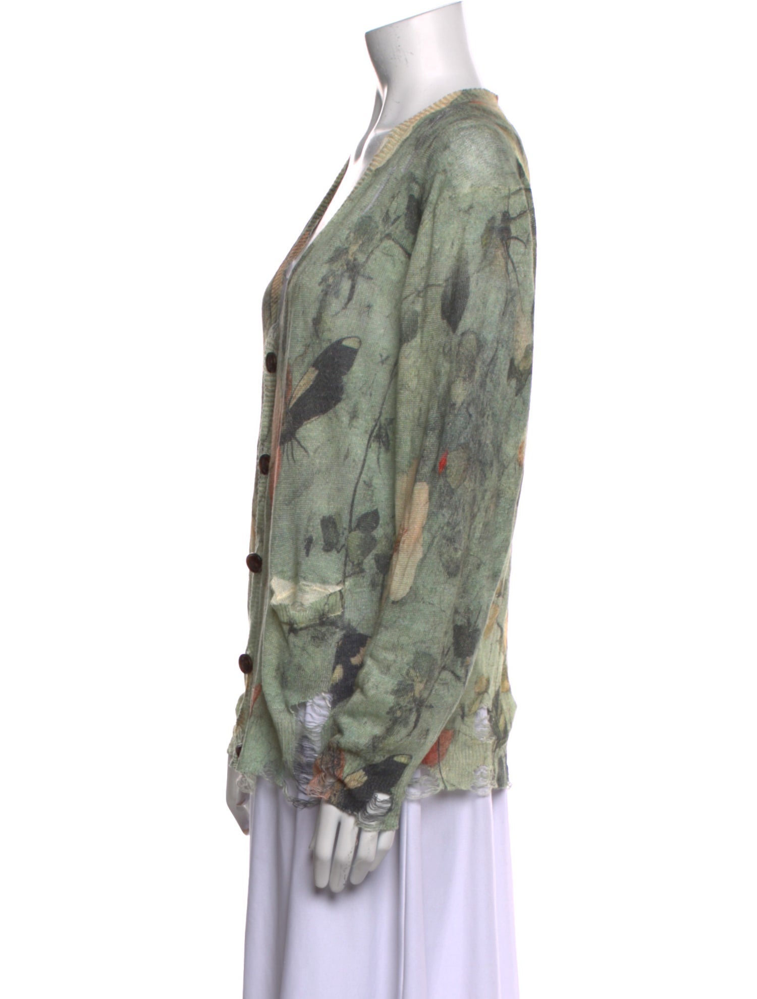 R13 Linen Floral Print Sweater