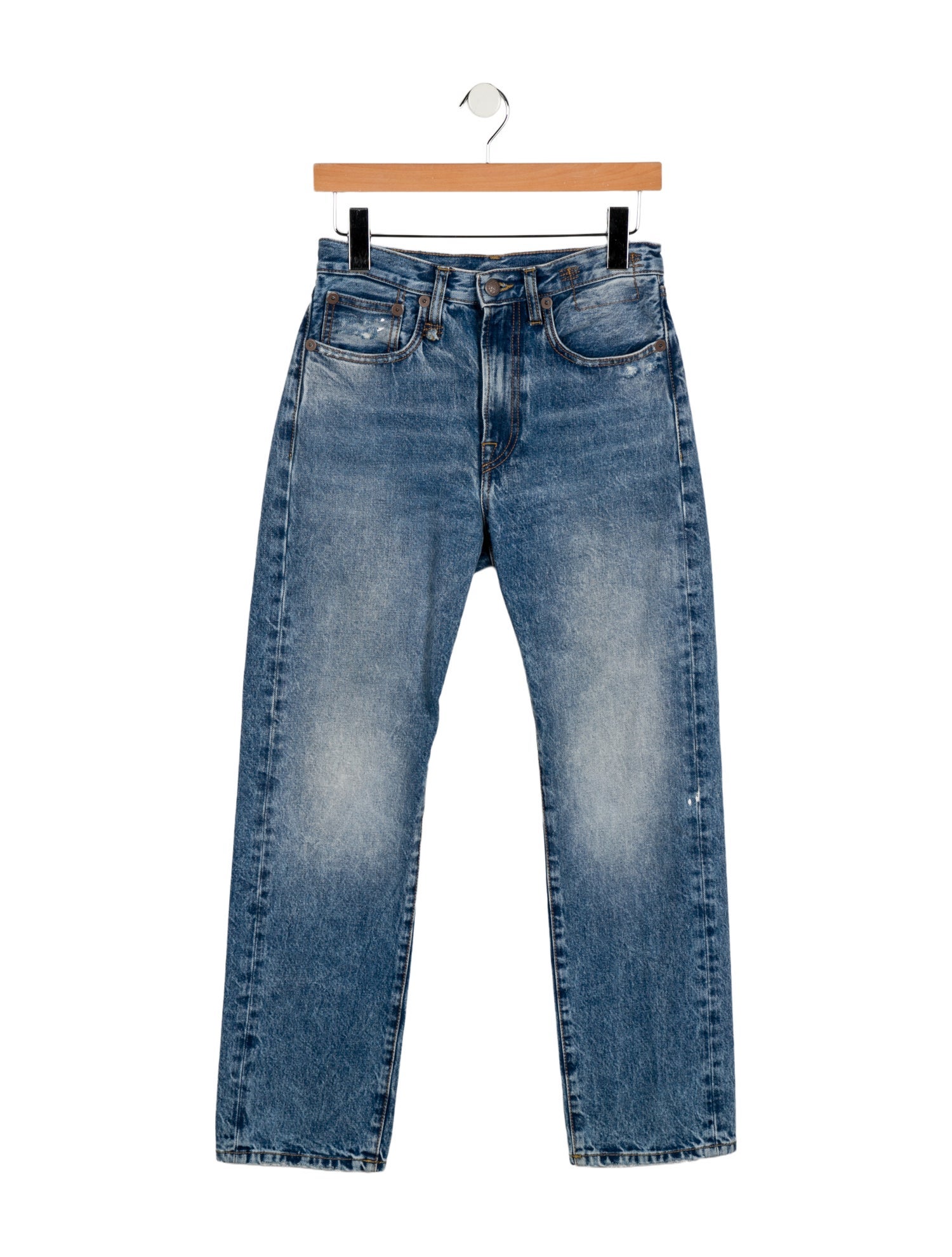 R13 High-Rise Straight Leg Jeans