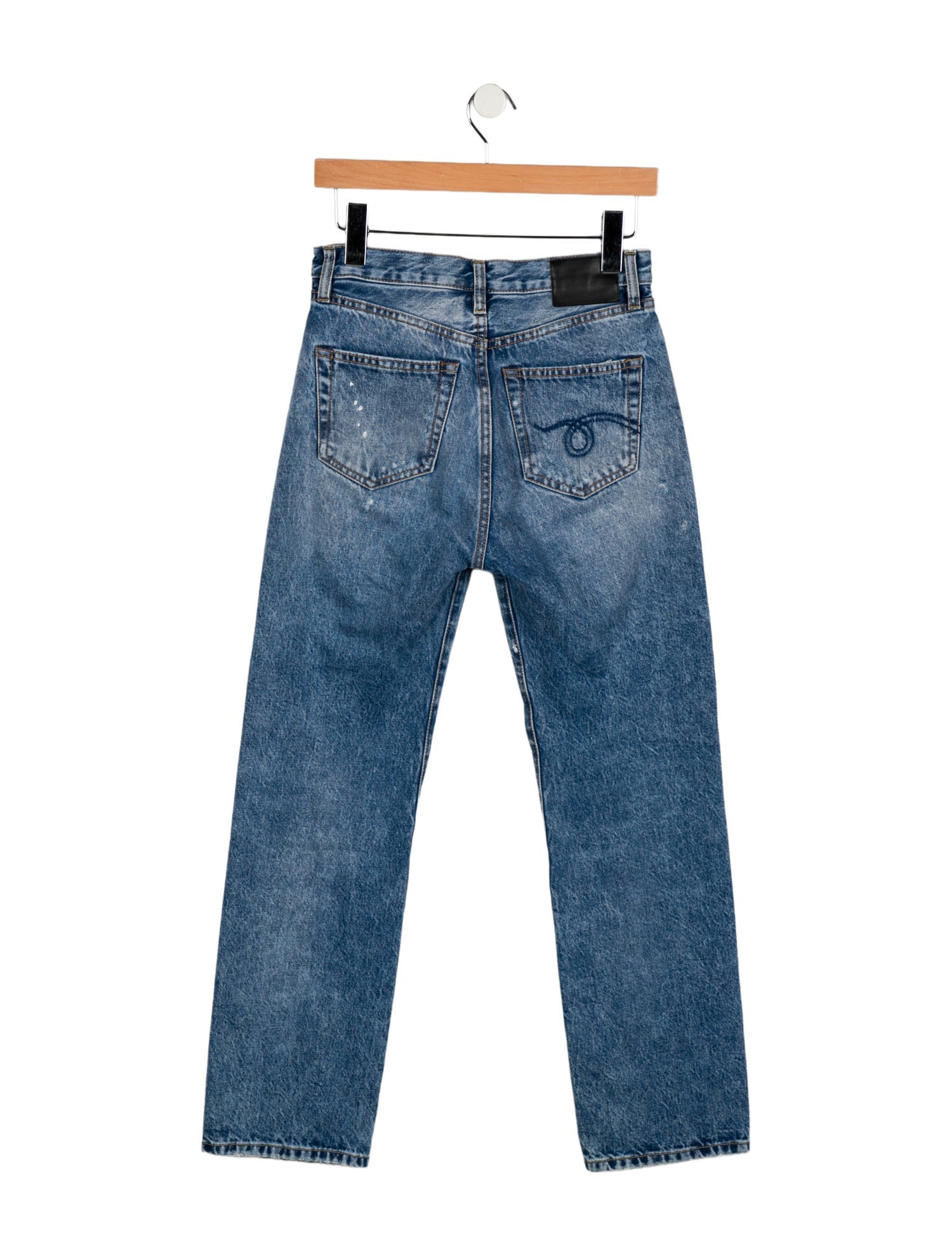 R13 High-Rise Straight Leg Jeans