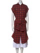 R13 Plaid Print Short Sleeve Tunic