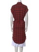 R13 Plaid Print Short Sleeve Tunic
