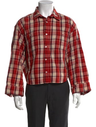 R13 Plaid Print Long Sleeve Shirt