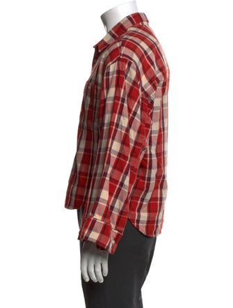 R13 Plaid Print Long Sleeve Shirt