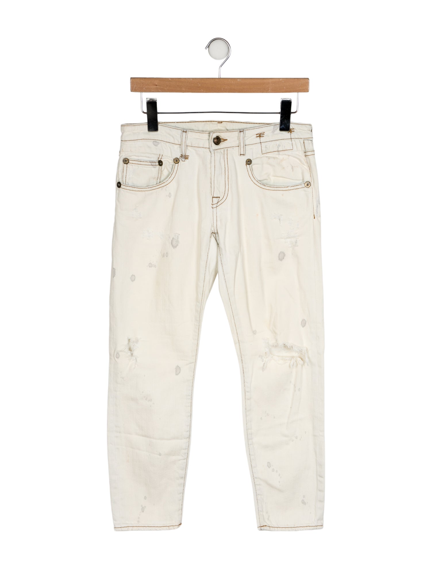 R13 Mid-Rise Straight Leg Jeans