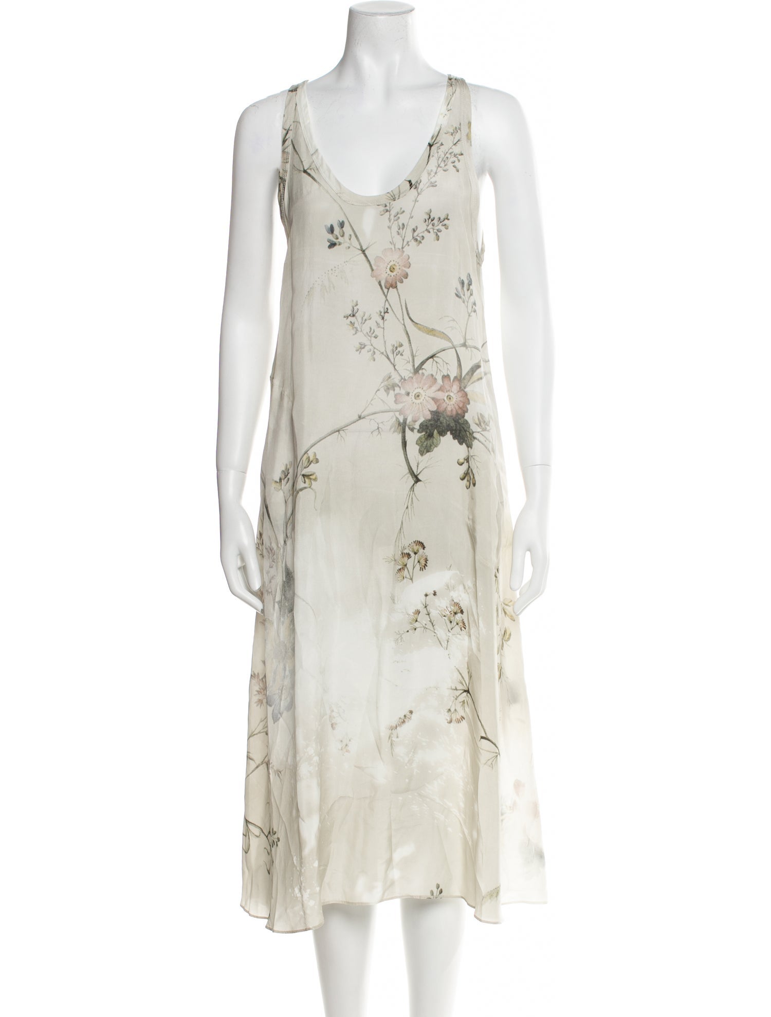 R13 Printed Midi Length Dress