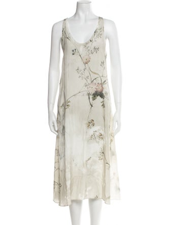 R13 Printed Midi Length Dress