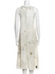 R13 Printed Midi Length Dress