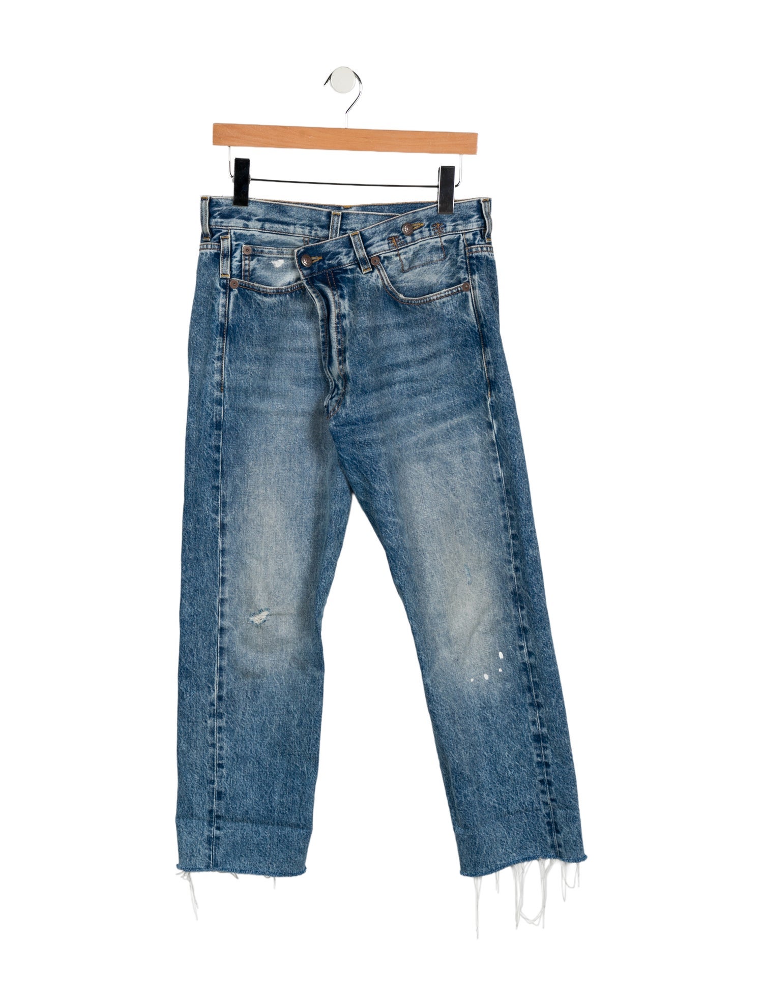 R13 High-Rise Straight Leg Jeans