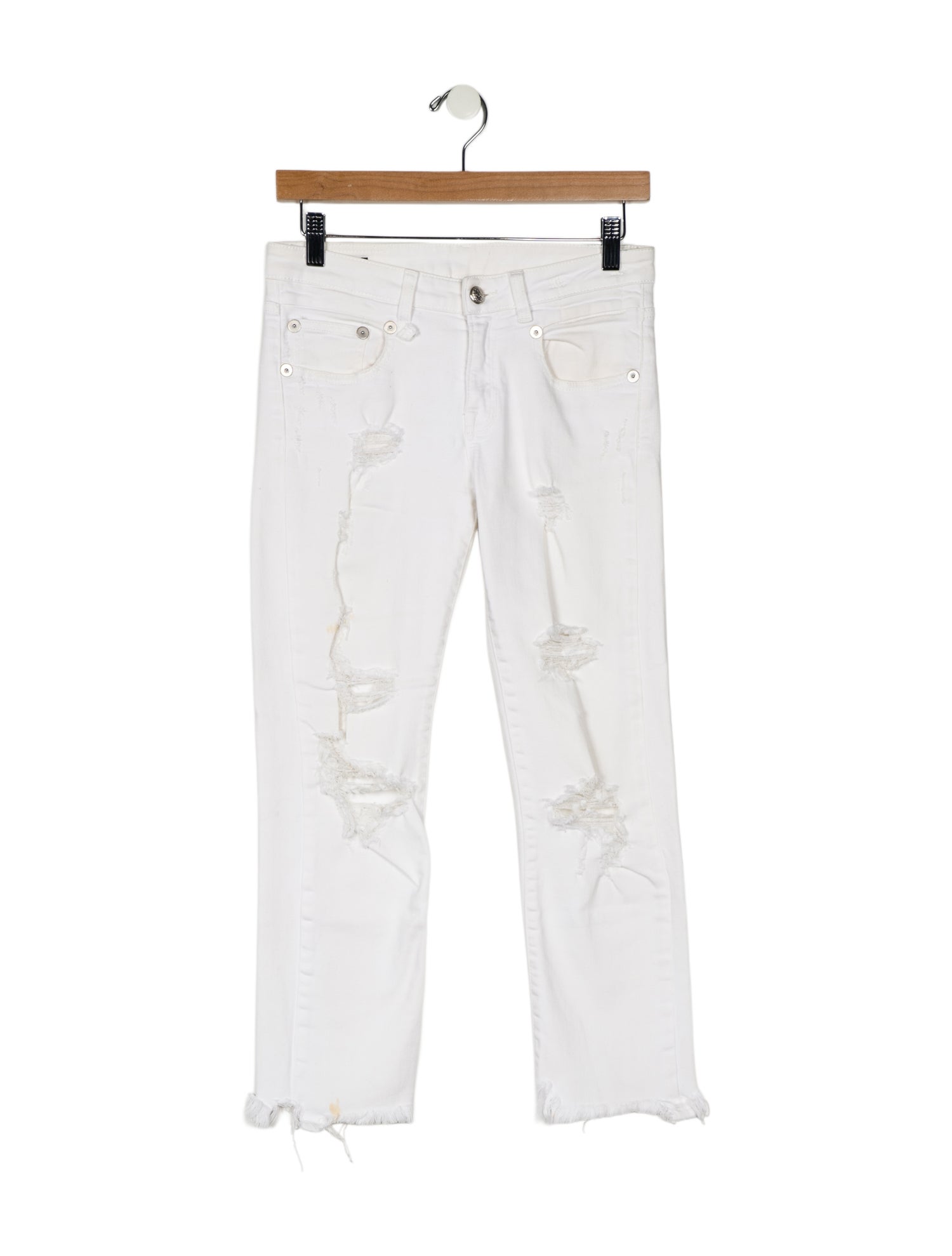 R13 Mid-Rise Straight Leg Jeans