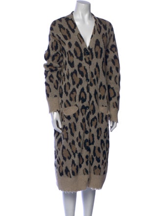 R13 Cashmere Animal Print Sweater