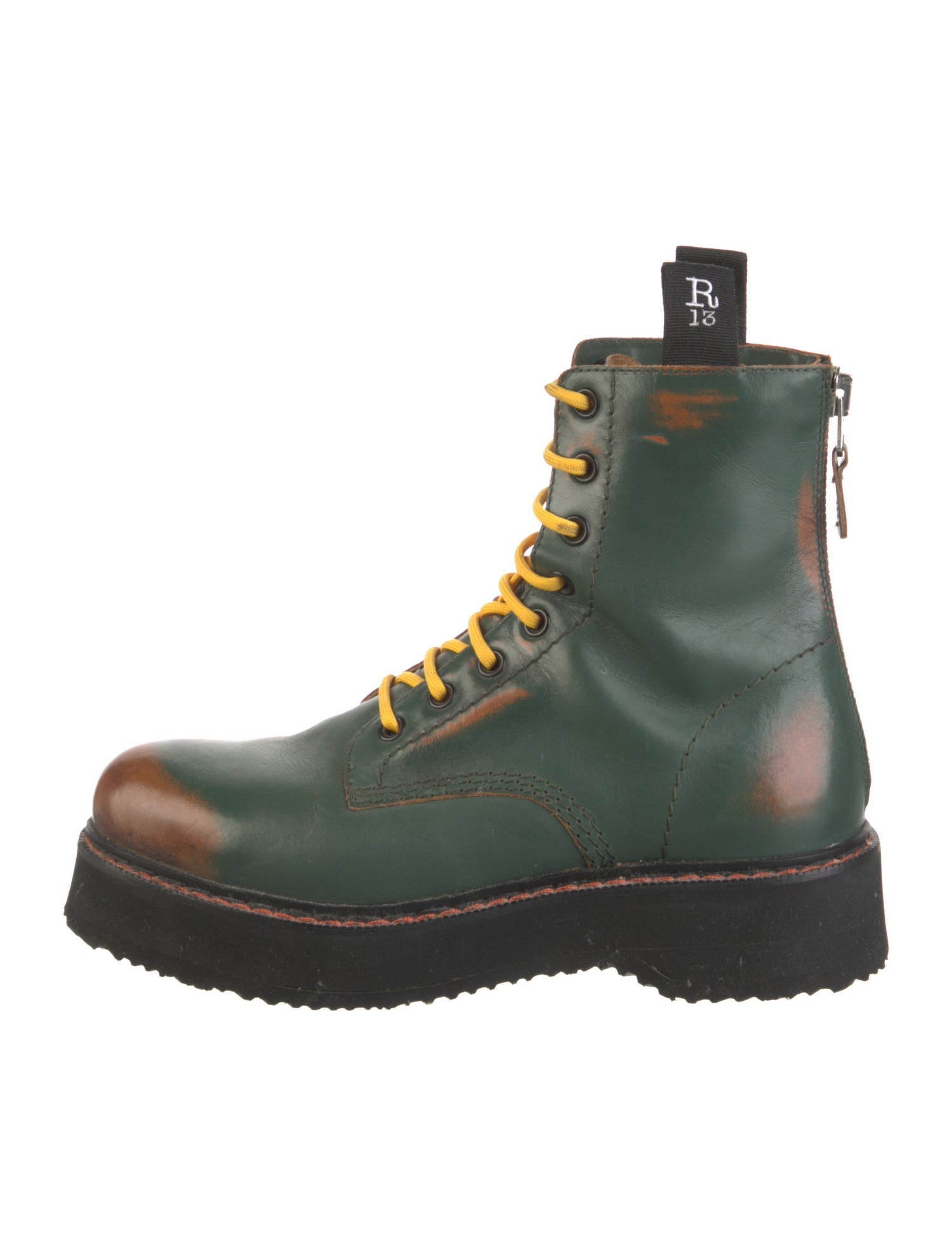R13 Leather Combat Boots