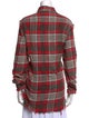 R13 Plaid Print Long Sleeve Button-Up Top