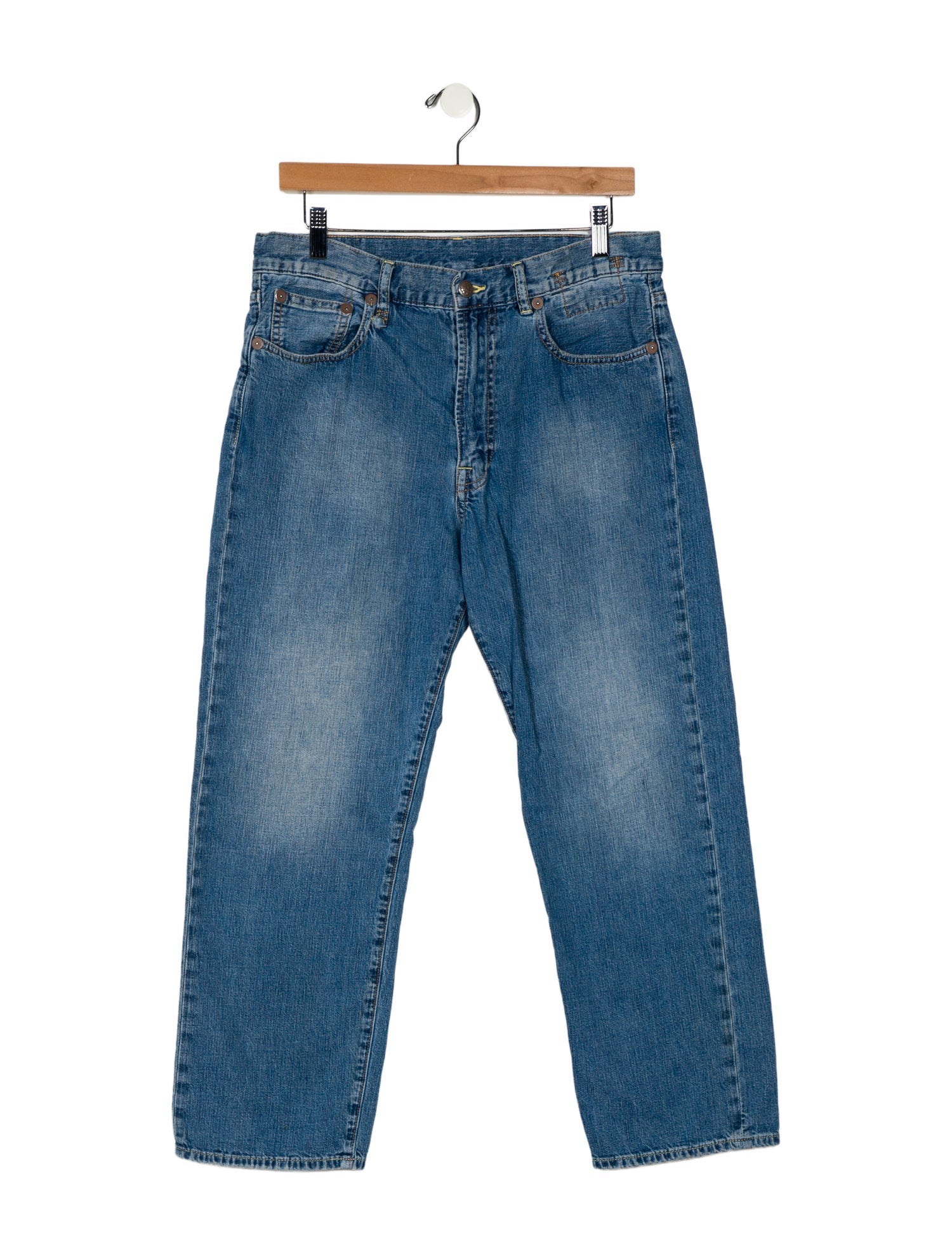 R13 Mid-Rise Straight Leg Jeans