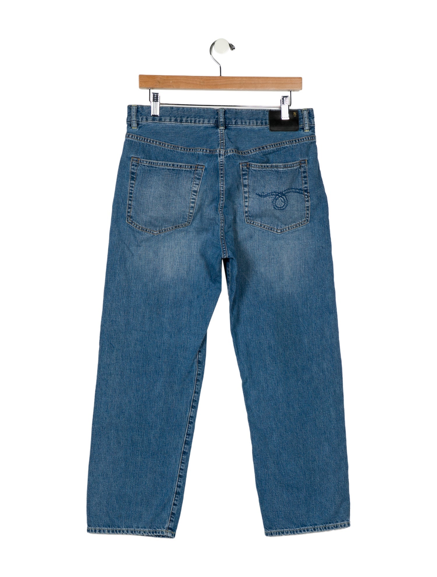 R13 Mid-Rise Straight Leg Jeans