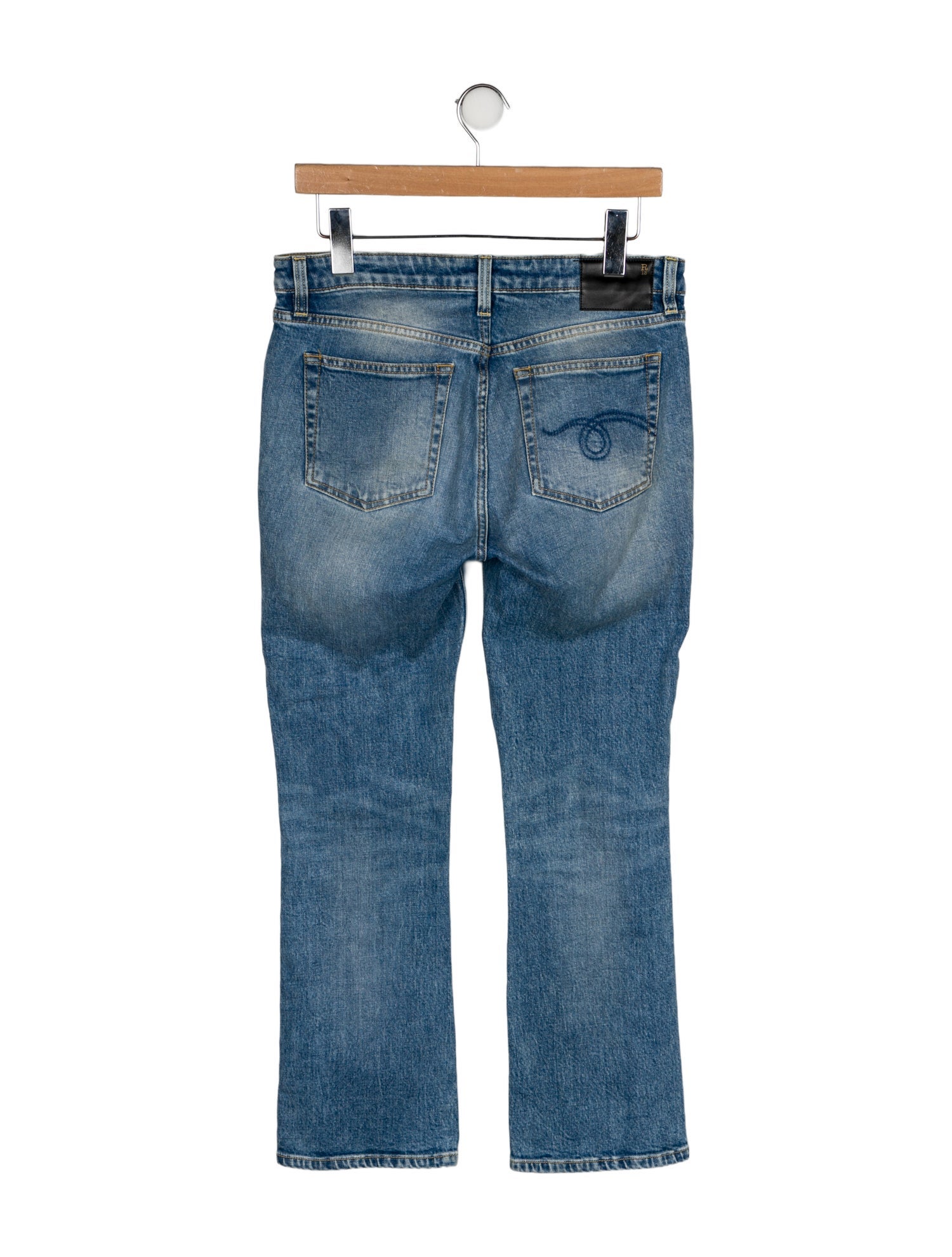R13 Mid-Rise Straight Leg Jeans