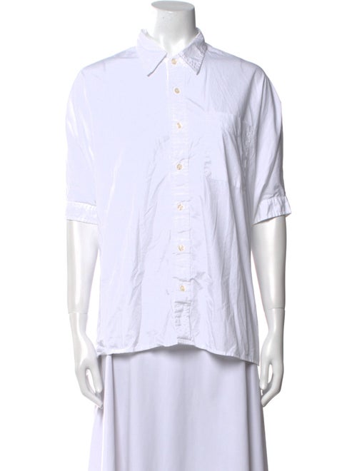 R13 Short Sleeve Button-Up Top
