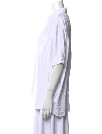 R13 Short Sleeve Button-Up Top