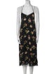 R13 Floral Print Midi Length Dress