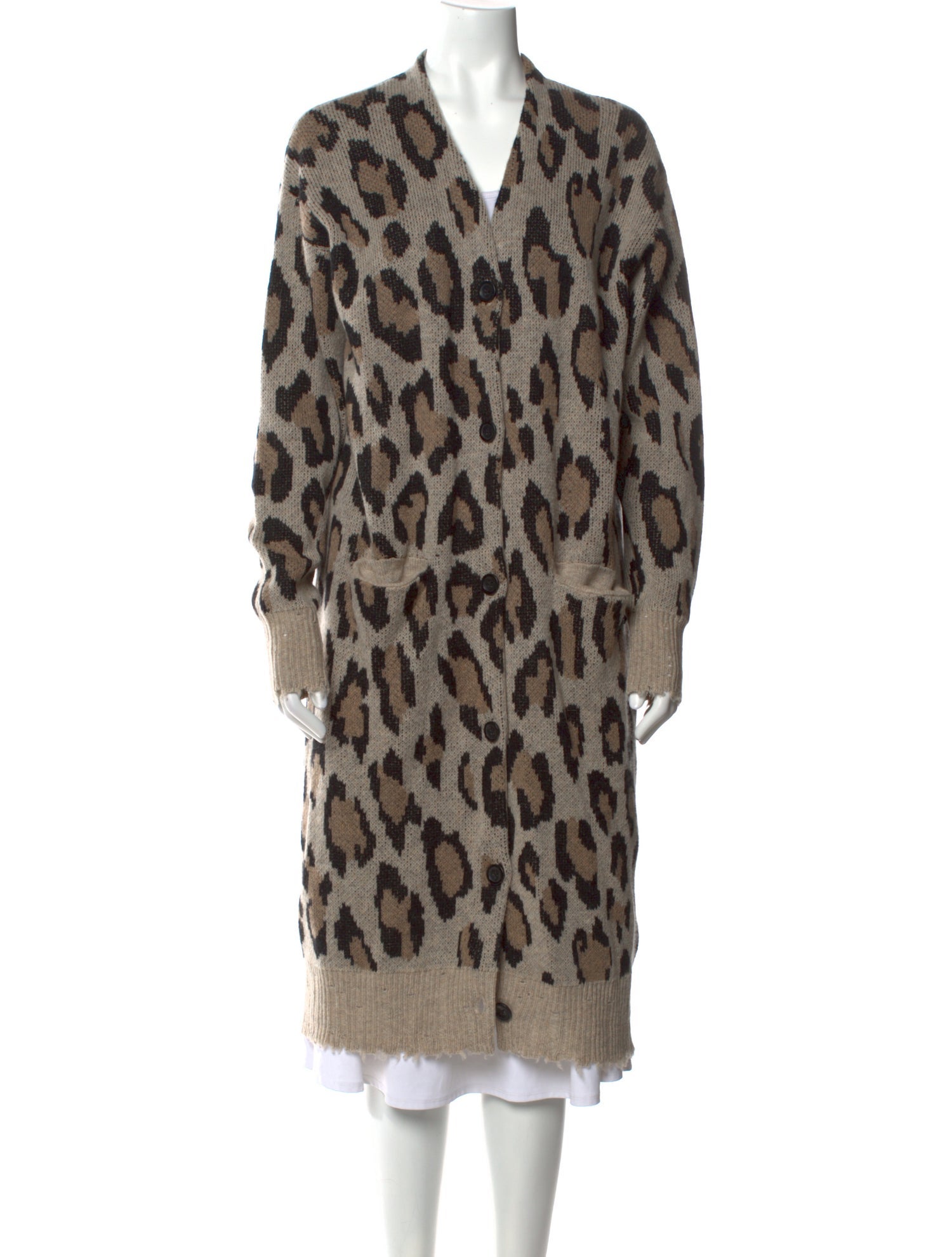 R13 Cashmere Animal Print Sweater