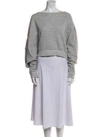 R13 Bateau Neckline Long Sleeve Sweatshirt