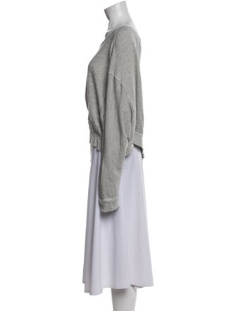 R13 Bateau Neckline Long Sleeve Sweatshirt