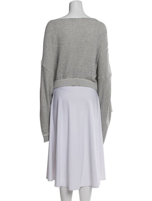 R13 Bateau Neckline Long Sleeve Sweatshirt