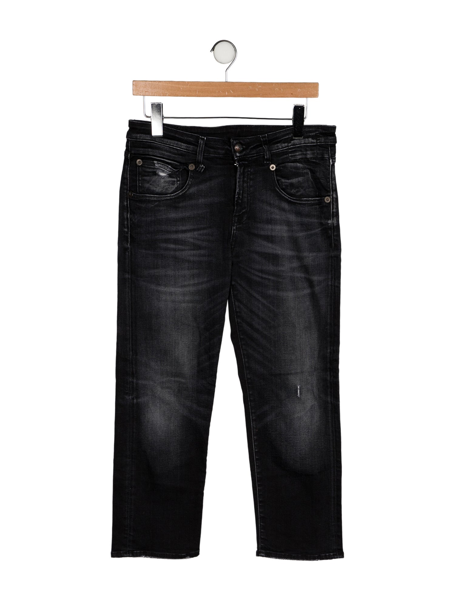 R13 Mid-Rise Straight Leg Jeans