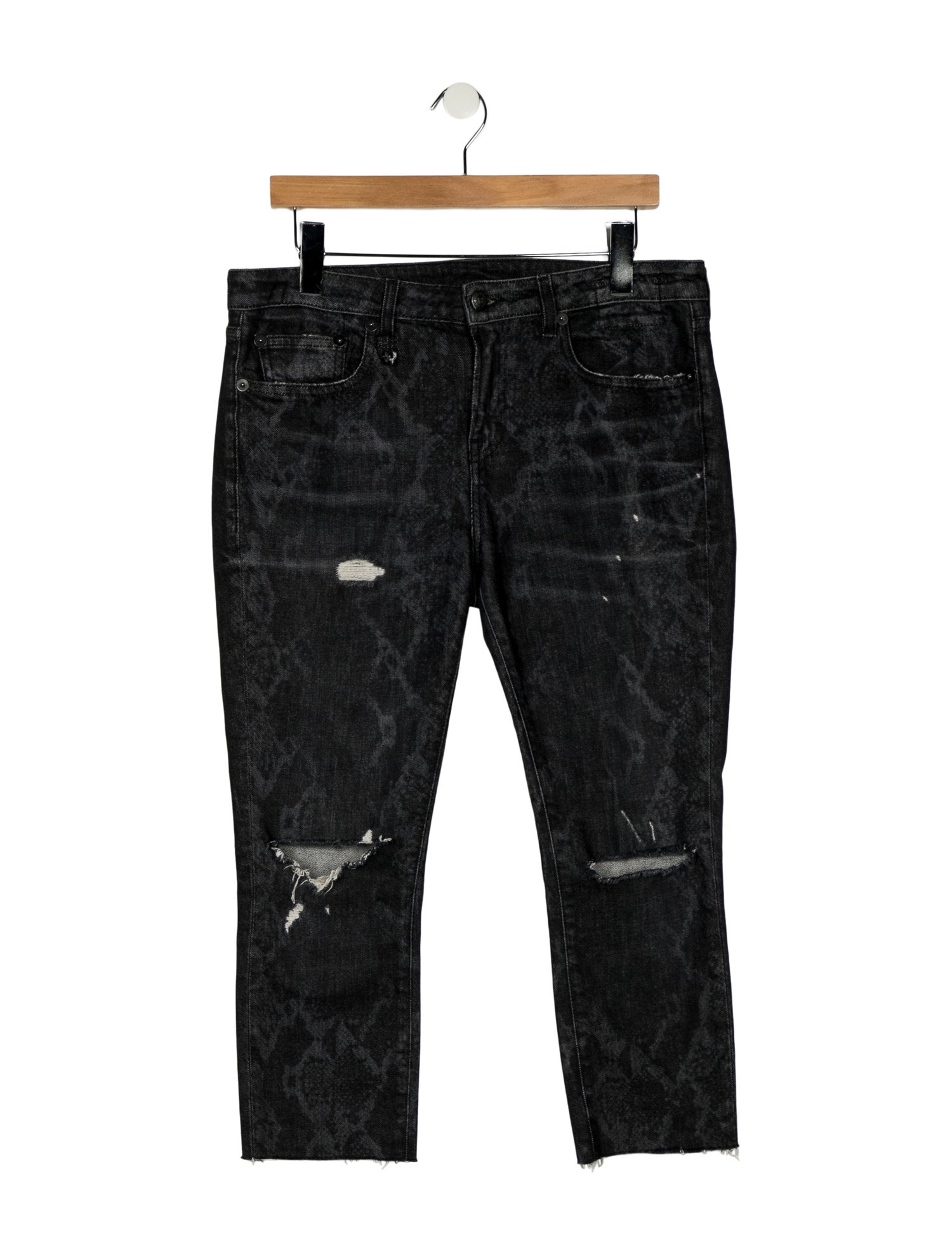 R13 Mid-Rise Straight Leg Jeans