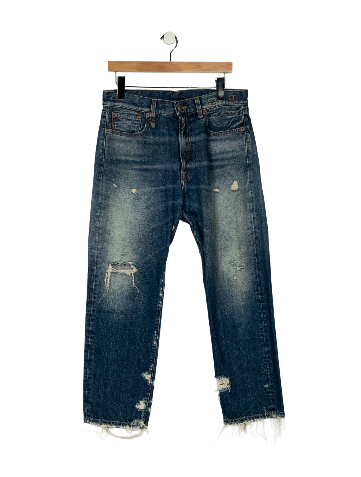 R13 High-Rise Straight Leg Jeans