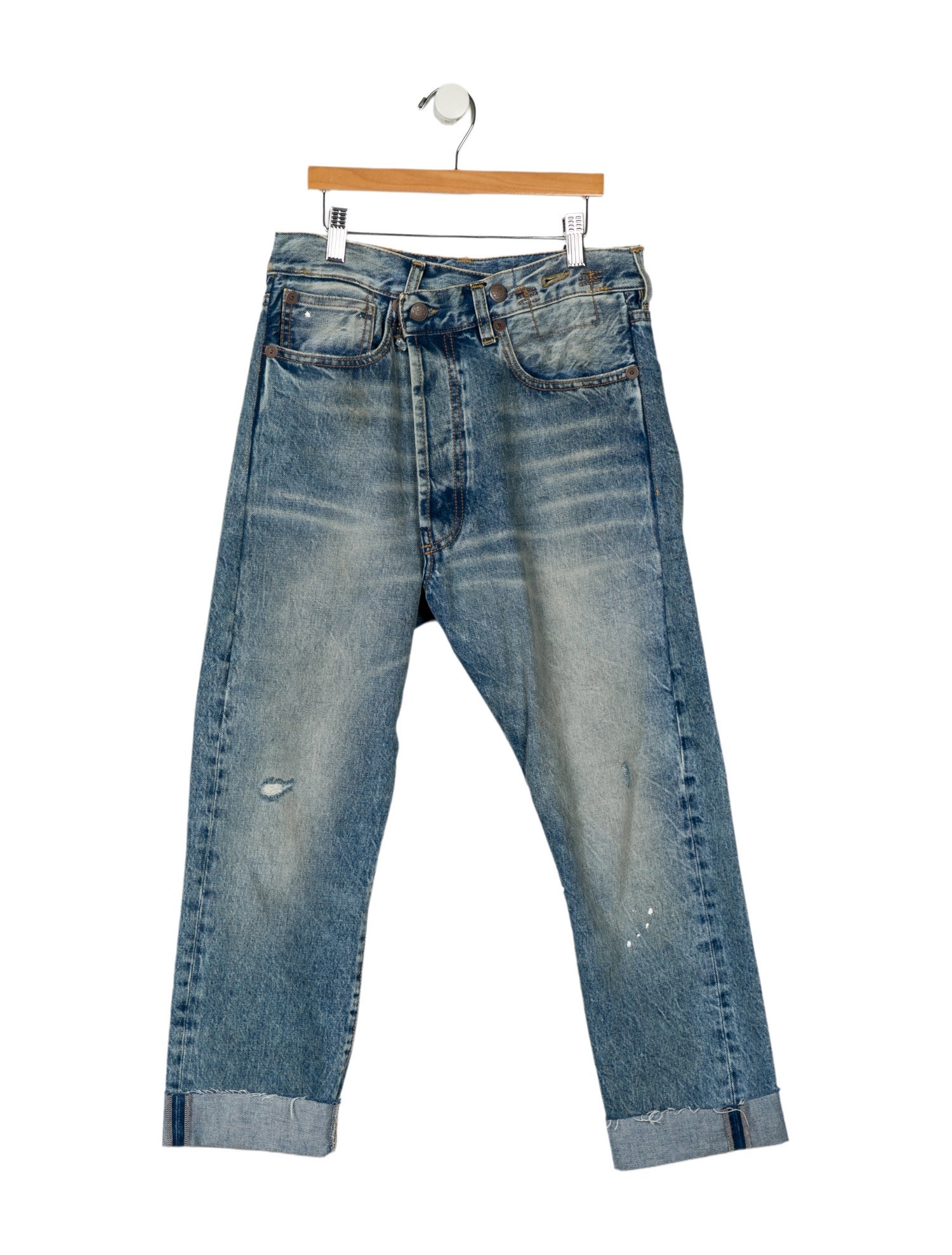 R13 High-Rise Straight Leg Jeans