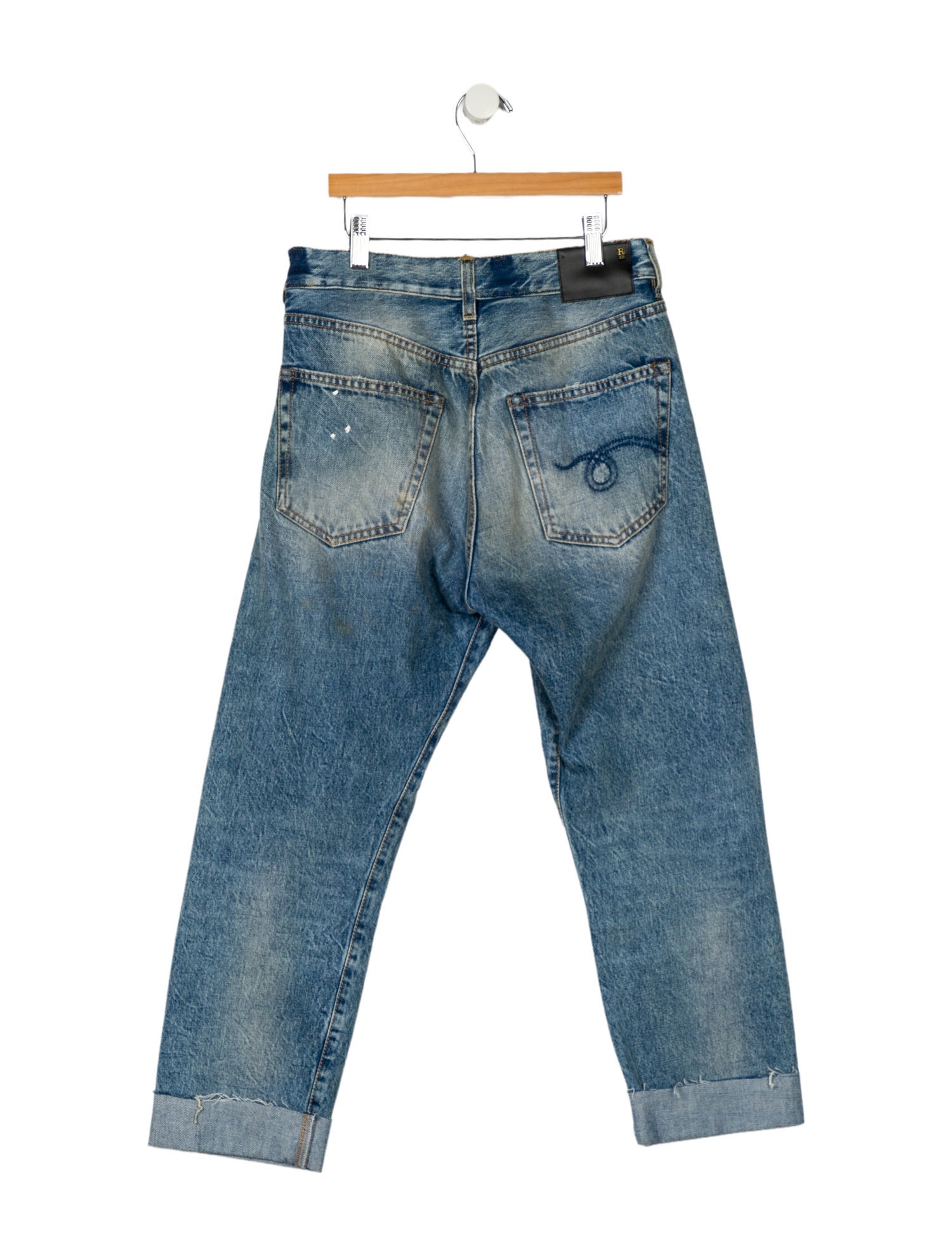 R13 High-Rise Straight Leg Jeans