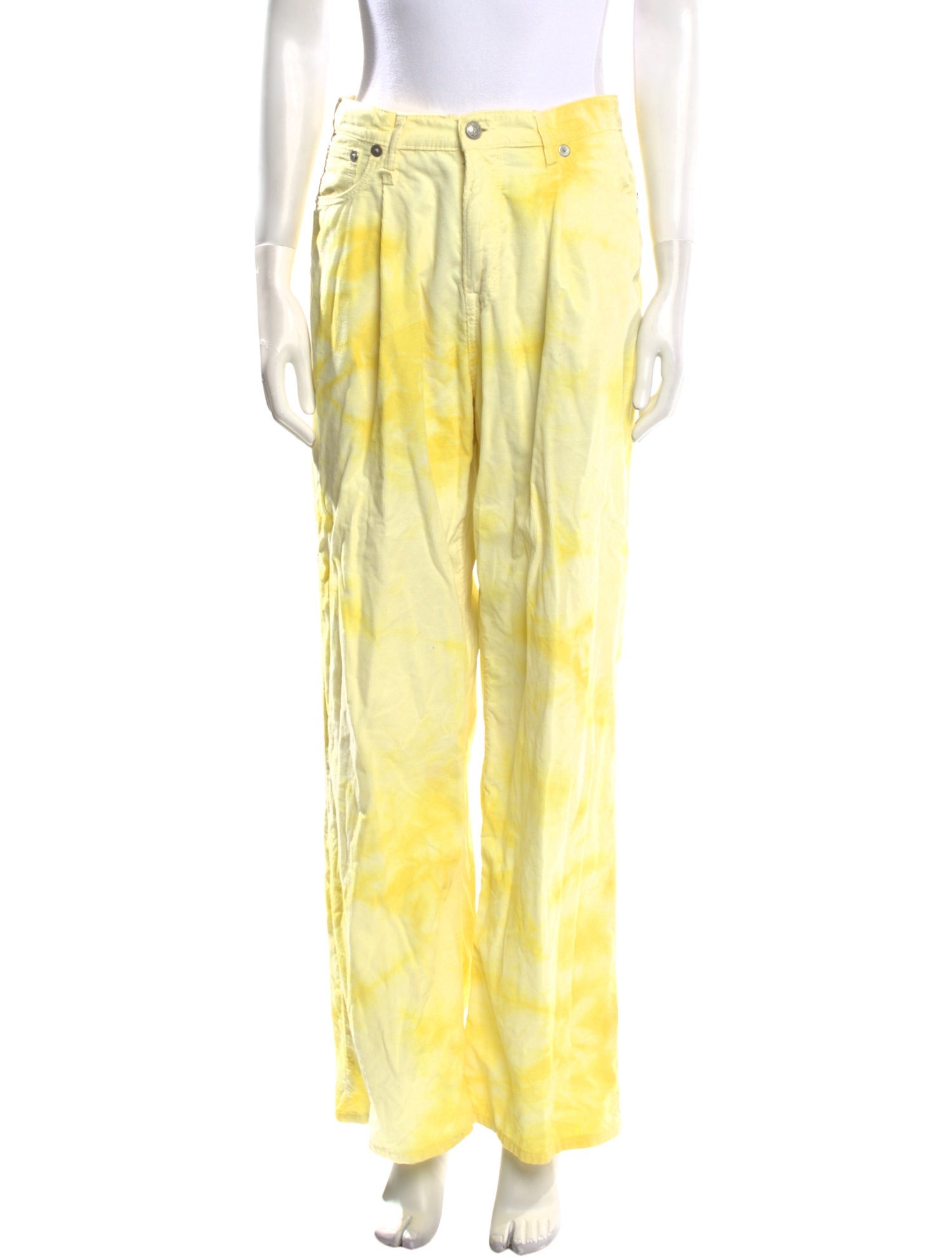 R13 Tie-Dye Print Wide Leg Pants