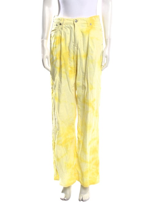 R13 Tie-Dye Print Wide Leg Pants