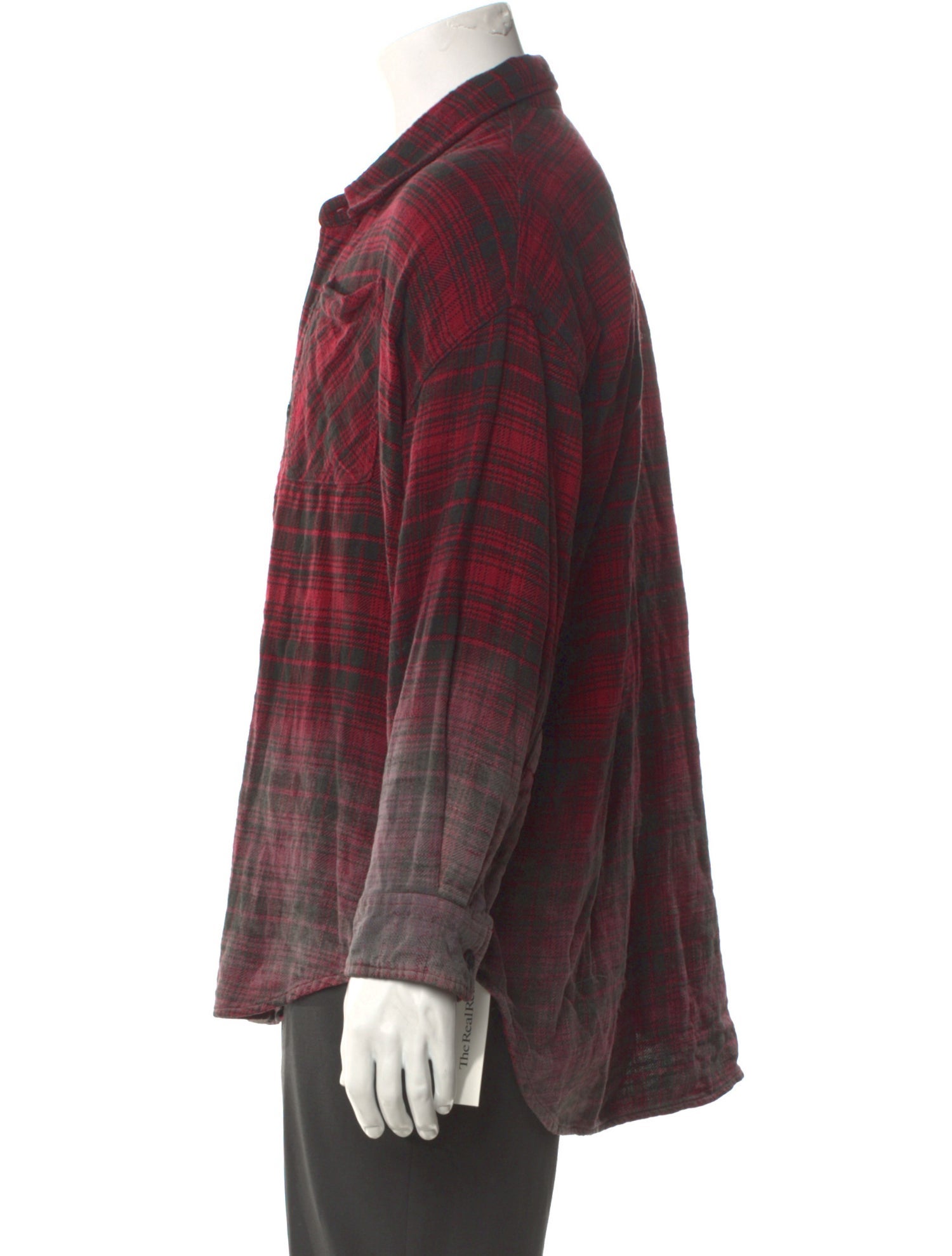 R13 Plaid Print Long Sleeve Shirt