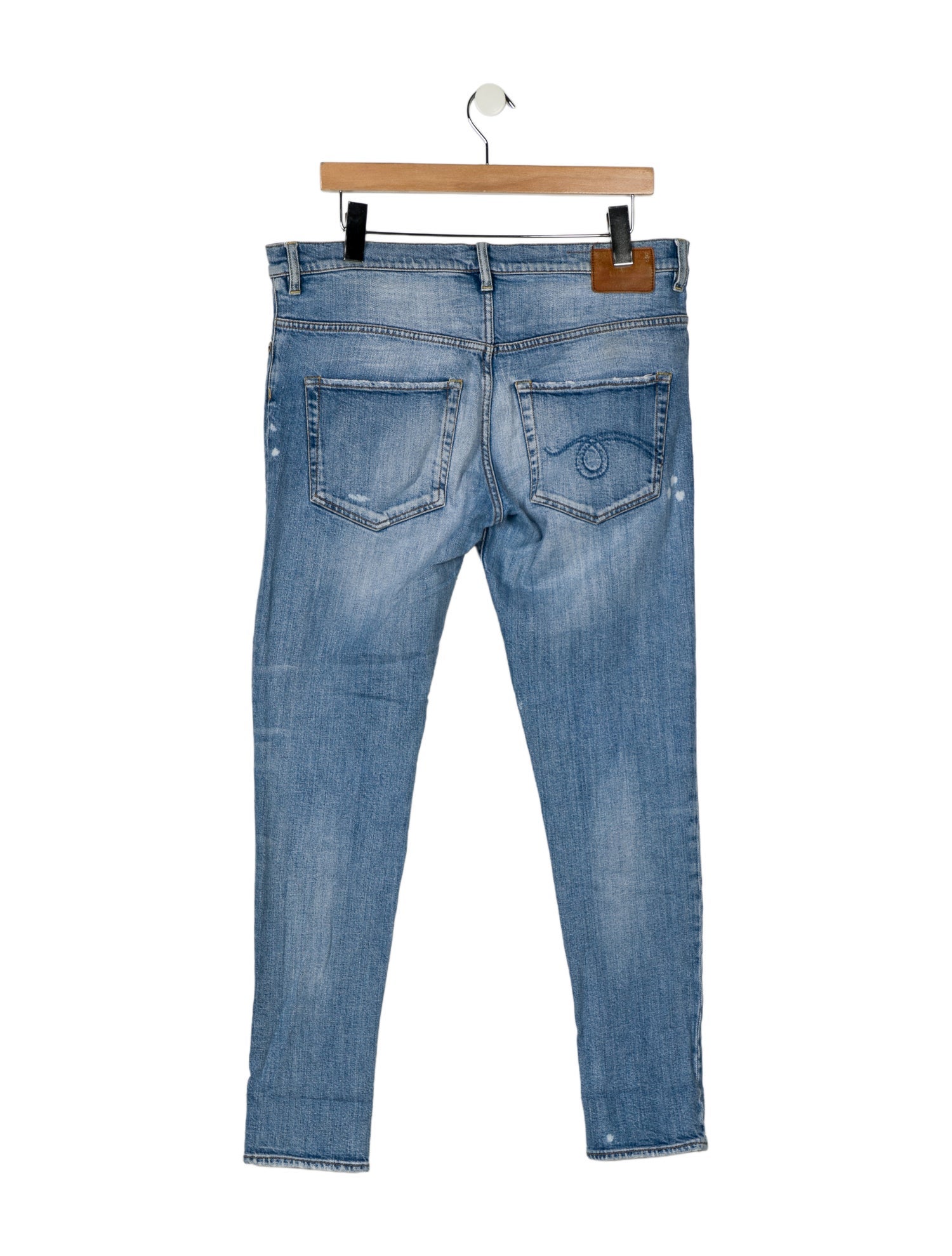 R13 Mid-Rise Straight Leg Jeans