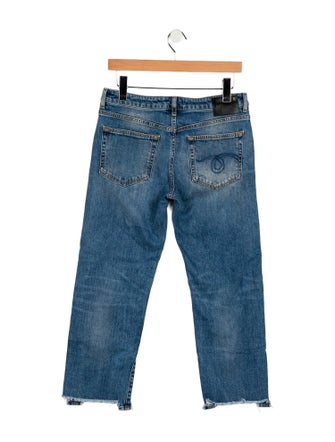 R13 Mid-Rise Straight Leg Jeans