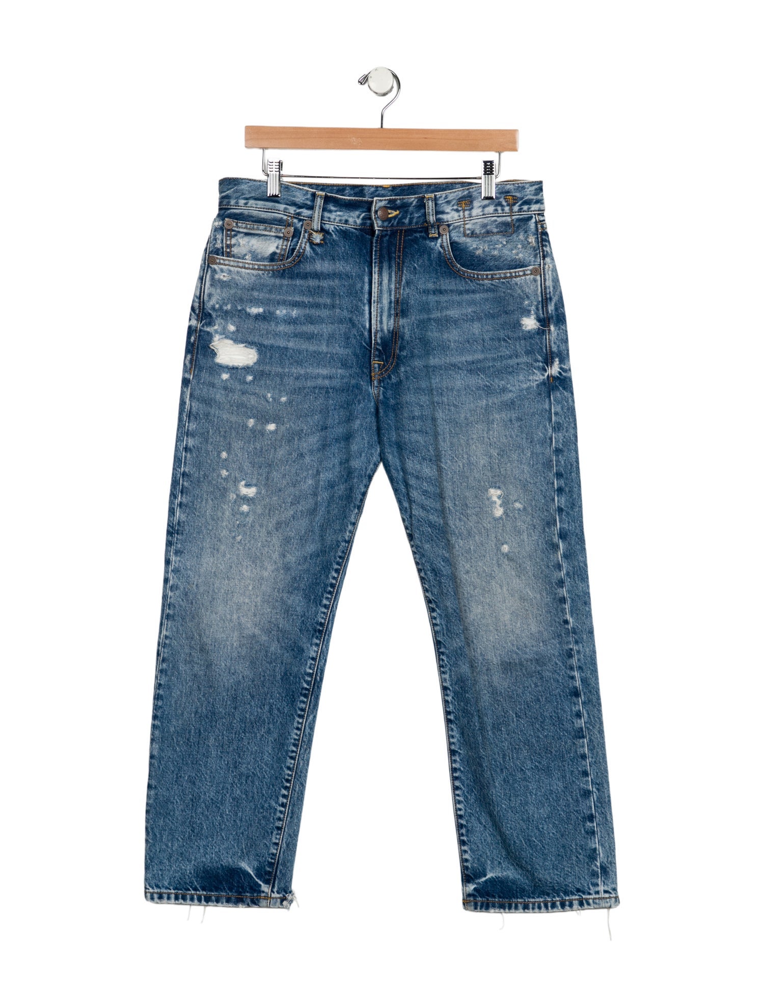 R13 High-Rise Straight Leg Jeans