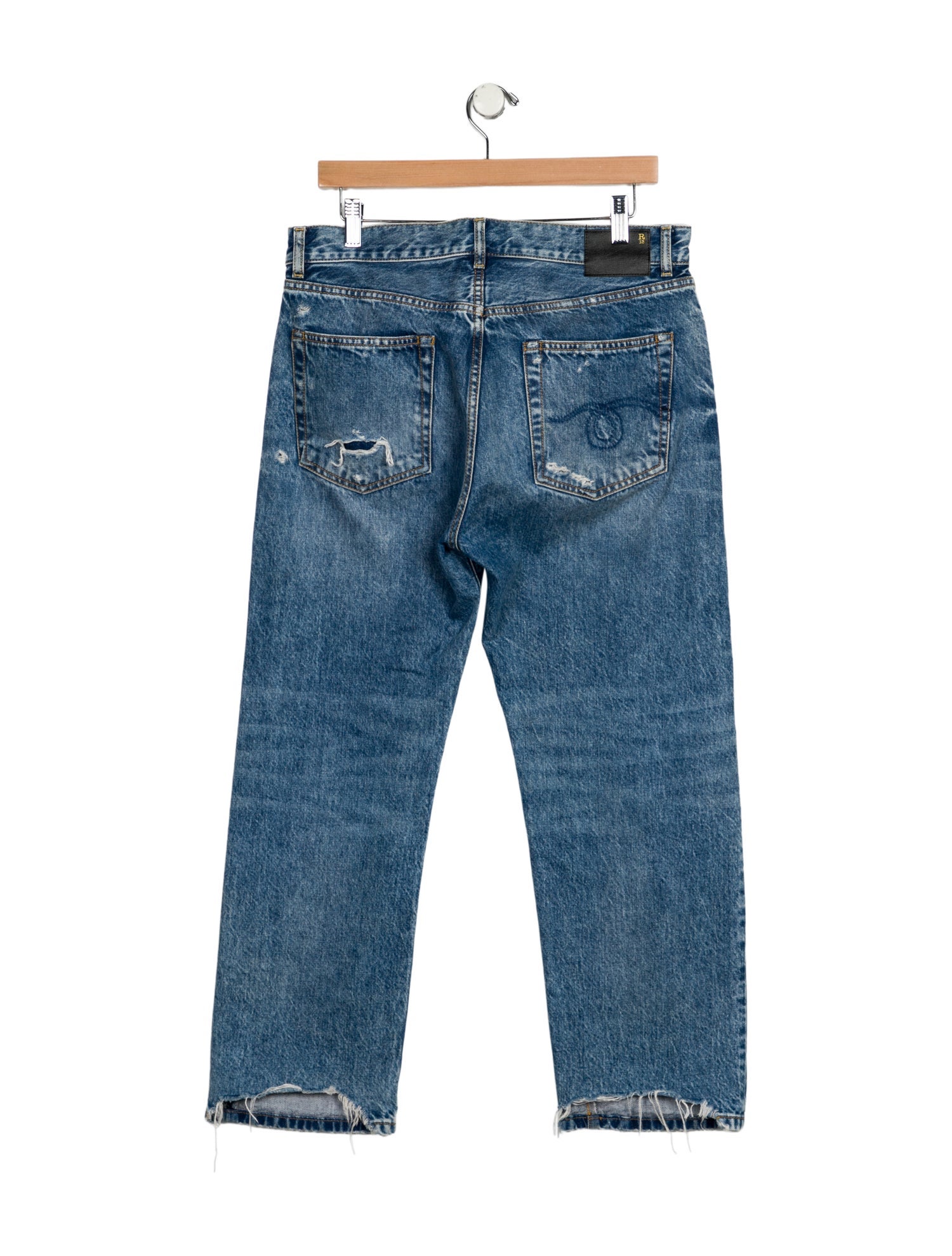 R13 High-Rise Straight Leg Jeans