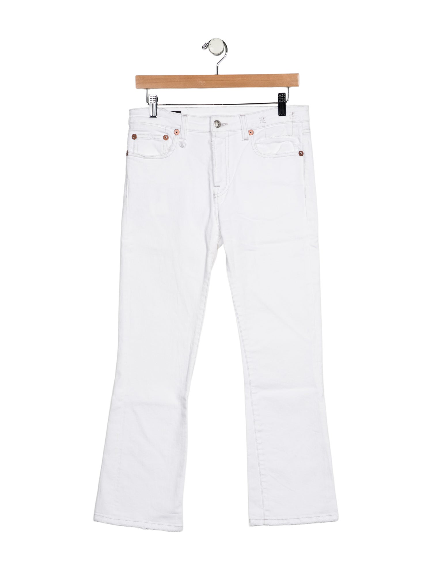 R13 Mid-Rise Straight Leg Jeans
