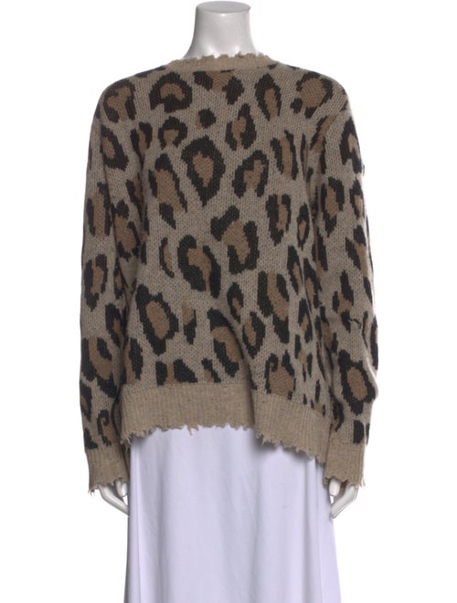 R13 Cashmere Animal Print Sweater