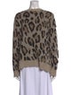 R13 Cashmere Animal Print Sweater