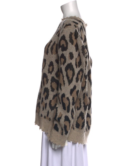 R13 Cashmere Animal Print Sweater