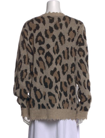 R13 Cashmere Animal Print Sweater