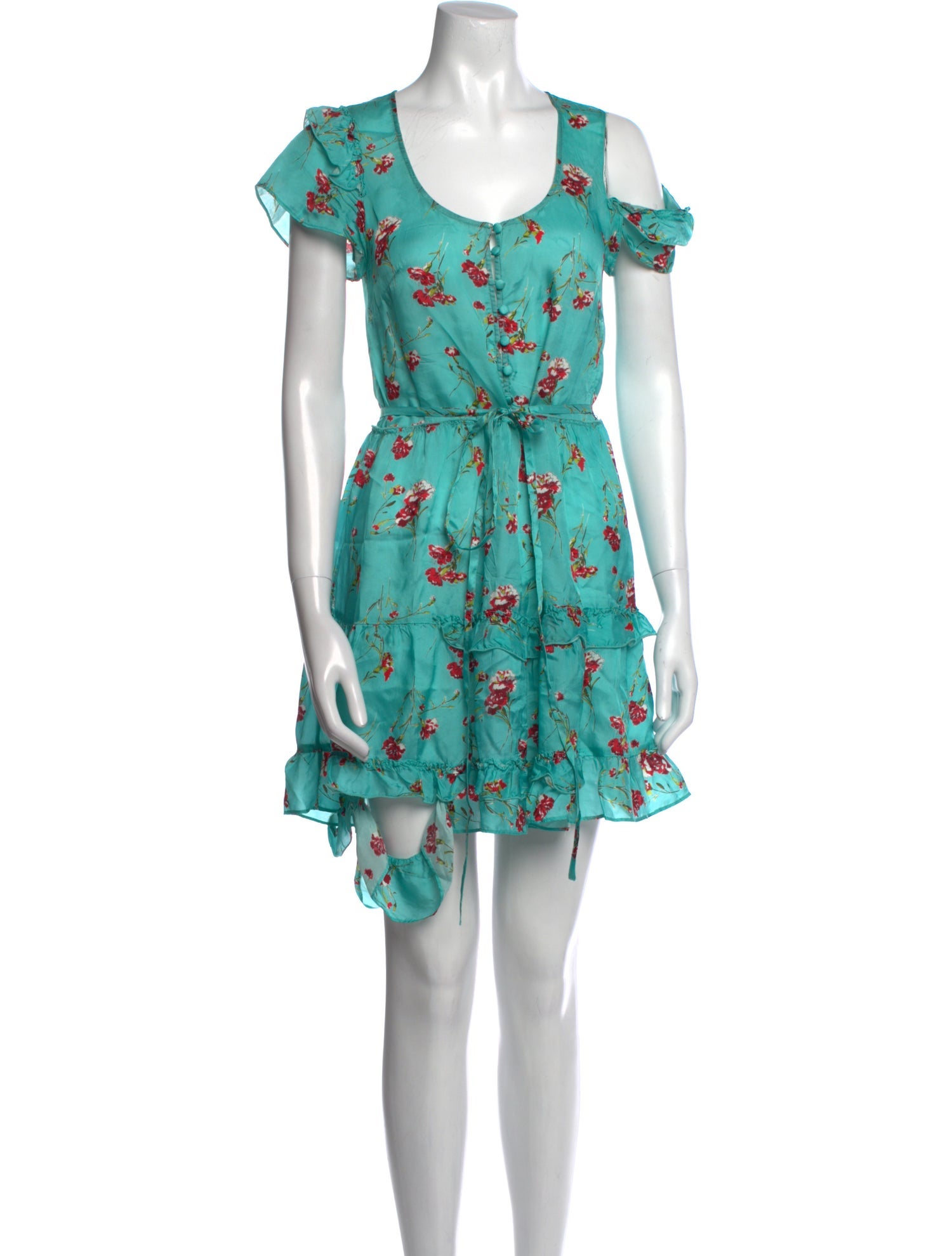 R13 Floral Print Mini Dress