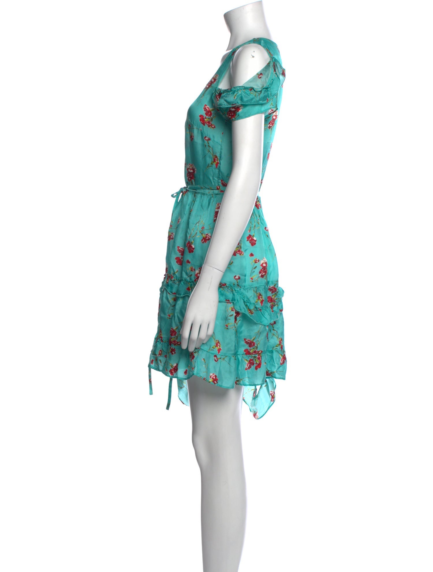 R13 Floral Print Mini Dress