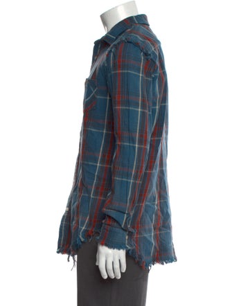 R13 Plaid Print Long Sleeve Shirt