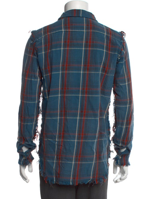 R13 Plaid Print Long Sleeve Shirt